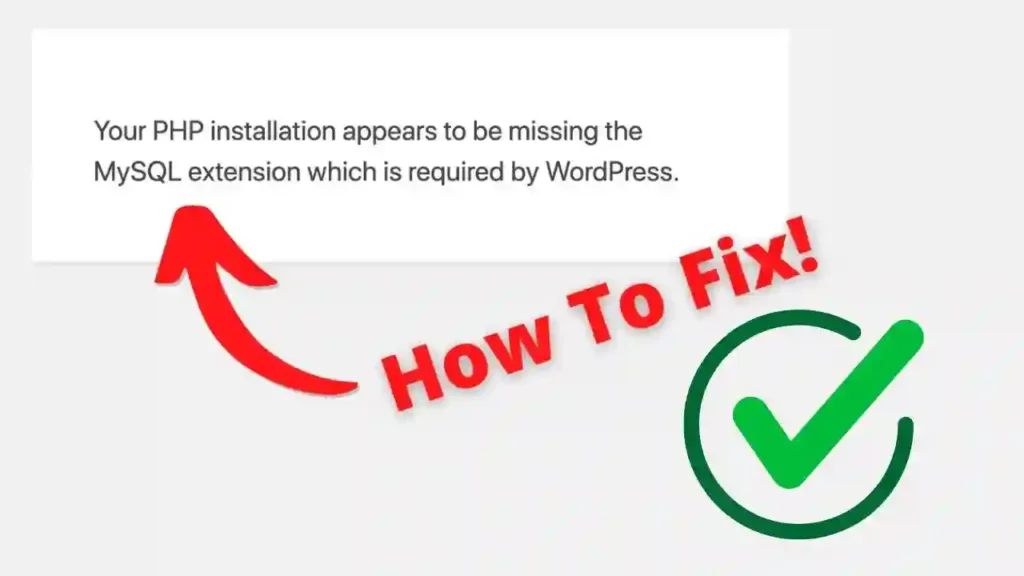 your php installation appears to be missing the mysql extension which is required by wordpress