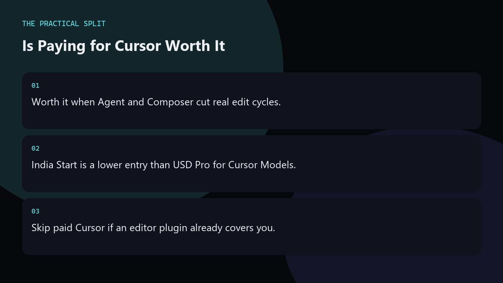 Is Paying for Cursor Worth It. Worth it when Agent and Composer cut real edit cycles.