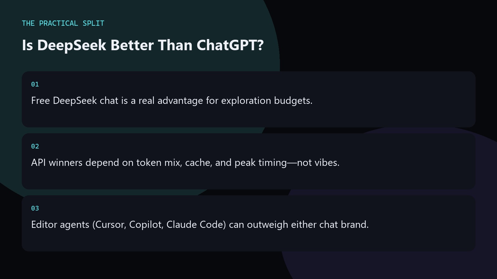 Is DeepSeek Better Than ChatGPT?. Free DeepSeek chat is a real advantage for exploration budgets.