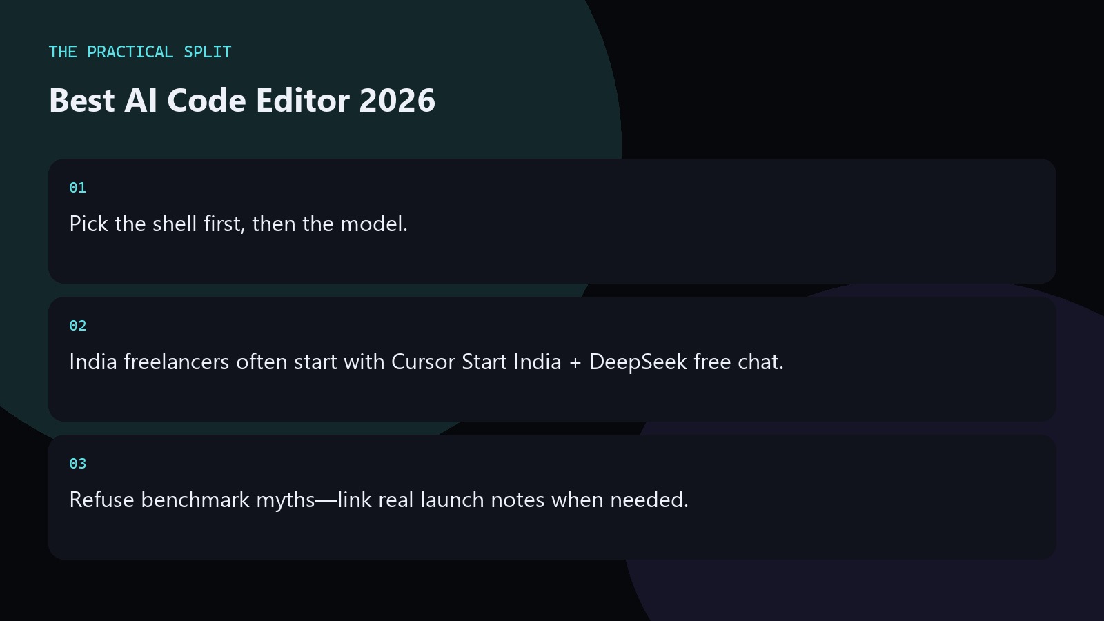 Best AI Code Editor 2026. Pick the shell first, then the model.