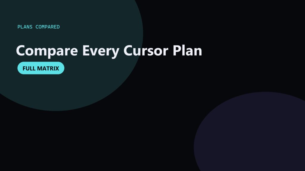 Cursor Pricing Plans Compared: Hobby, Start, Pro, Pro+, Ultra