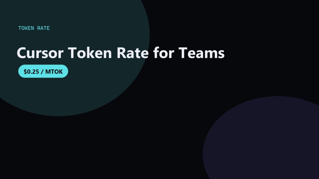 Cursor Enterprise Token Rate: $0.25/MTok on Third-Party Models