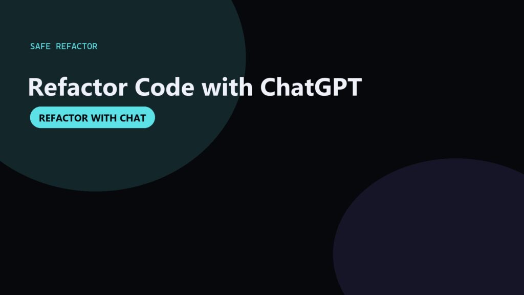 ChatGPT for Refactoring Code